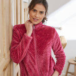 Robe de chambre zippée maille polaire texturée - blancheporte Robe de chambre zippée maille polaire texturée - blancheporte