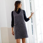 Robe chasuble, en tweed - blancheporte
