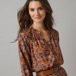Robe chemisier boutonne imprime - lora zellini