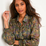 Robe - chemisier longue en voile jacquard imprim floral - blancheporte