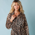 Robe chemisier spcial petites imprime lopard - blancheporte
