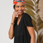 Robe col v courte unie, cr�pon - blancheporte