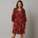 Robe courte imprime, manches 3 / 4 - lora zellini