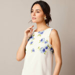 Robe courte sans manches, voile base - lora zellini Robe courte sans manches, voile base - lora zellini