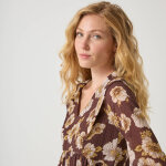 Robe courte texture imprime floral - blancheporte