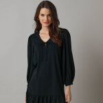 Robe courte volante  nouettes, crpe - lora zellini
