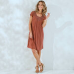Robe décolleté macramé unie - blancheporte Robe décolleté macramé unie - blancheporte