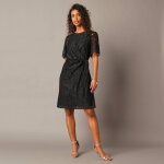 Robe drape dentelle, manches papillon - blancheporte
