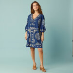 Robe vase spcial petites, imprim bicolore - blancheporte