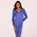 Robe housse unie, manches dentelle - blancheporte