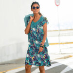 Robe imprim tropical - dcollet macram - blancheporte