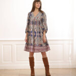 Robe imprimée manches amples - blancheporte Robe imprimée manches amples - blancheporte