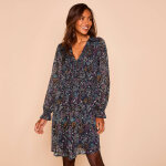 Robe imprime  plis, imprim fort - blancheporte