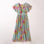 Robe volant�e cache - coeur imprim�e, cr�pon - blancheporte