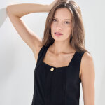 Robe longue boutonn�e col carr� - blancheporte