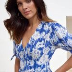 Robe longue imprime, vase - blancheporte