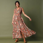 Robe longue imprimée sans manches - blancheporte Robe longue imprimée sans manches - blancheporte