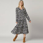 Robe longue volante e imprime e - blancheporte Robe longue volante e imprime e - blancheporte
