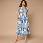 Robe mi - longue imprim�e, manches courte - blancheporte