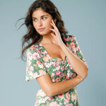 Robe midi imprimée, spécial petites - blancheporte Robe midi imprimée, spécial petites - blancheporte