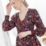 Robe midi imprimée, viscose fluide - blancheporte Robe midi imprimée, viscose fluide - blancheporte