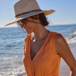 Robe de plage longue, cr�pon uni - blancheporte