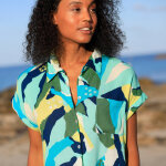 Robe de plage imprimée, crépon - blancheporte Robe de plage imprimée, crépon - blancheporte