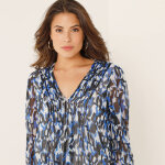 Robe  plis voile imprim - blancheporte