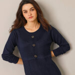 Robe pull boutonnée - blancheporte Robe pull boutonnée - blancheporte