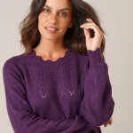 Robe pull finition cailles, maille fantaisie - blancheporte