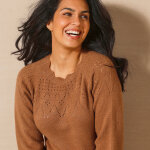 Robe pull finition cailles, maille fantaisie - blancheporte