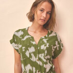 Robe saharienne imprim�e, manches courtes - blancheporte