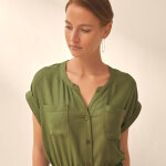 Robe saharienne unie boutonn�e - blancheporte