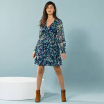 Robe en voile imprim, spcial petites - blancheporte