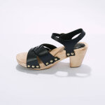 Sabots cloutés en cuir, talon bois - blancheporte Sabots cloutés en cuir, talon bois - blancheporte