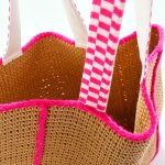Sac cabas effet crochet finitions contrastes - blancheporte