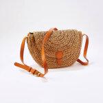 Sac demi - lune en raphia - blancheporte