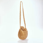 Sac rond forme  soleil  en jute tresse - blancheporte