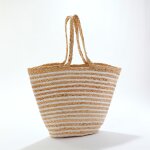 Sac shopper ray jute et coton - blancheporte