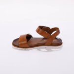Sandales  bandes scratches en cuir certifi lwg - blancheporte