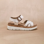 Sandales compens�es � brides, largeur confort - p�diconfort