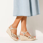 Sandales compens�es corde, � brides - blancheporte