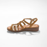 Sandales compens�es cuir bi - mati�re - blancheporte