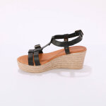 Sandales compens�es en cuir - blancheporte