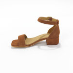 Sandales en croûte de cuir À bride et talon - blancheporte Sandales en croûte de cuir À bride et talon - blancheporte