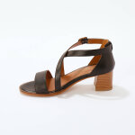 Sandales en cuir � talon - blancheporte