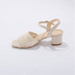 Sandales effet macram� � talon - blancheporte
