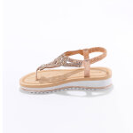 Sandales entredoigt, empi�cement strass� et perl� - blancheporte