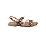 Sandales plates en cuir, batresse - les tropziennes par m belarbi