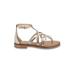 Sandales plates en cuir, harabesque - les tropziennes par m belarbi